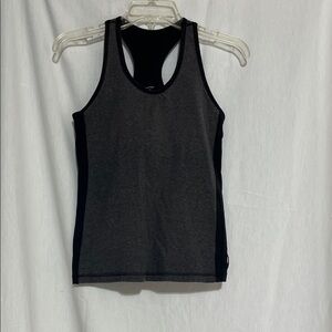 Bally Gray and Black Racerback Tank Top built in bra size medium